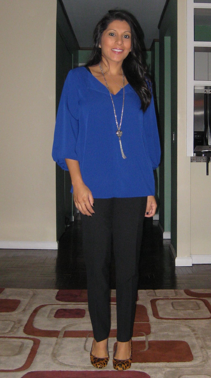 royal blue top outfit